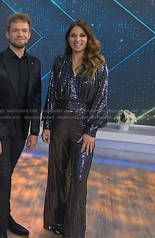 Amélie van Tass's metallic jumpsuit on Today