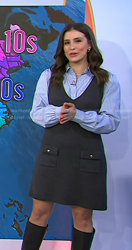 Angie Lassman's mixed media knit dress on Today