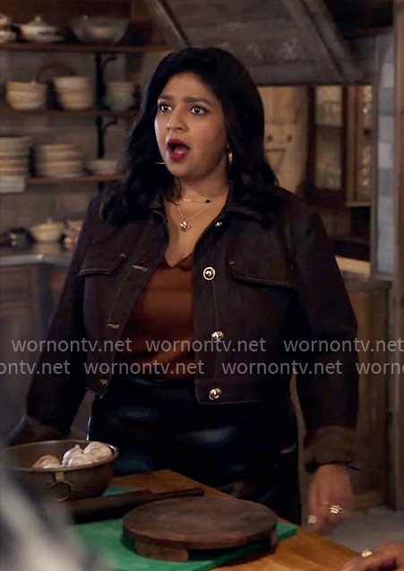 Bela's cropped denim jacket on Ghosts
