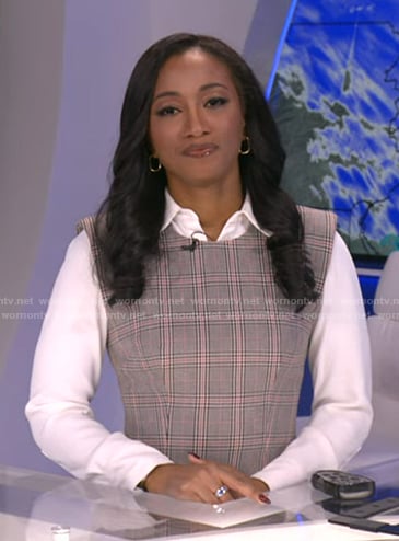 Brittany's grey plaid dress on Good Morning America