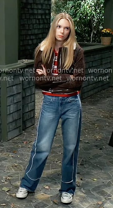 Charlotte's red striped top and jeans on General Hospital