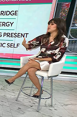 Christine Gutierrez's floral print shirtdress on Today