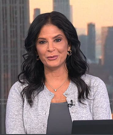 Darlene's grey embellished button cardigan on Today