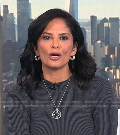 Darlene's grey ribbed sweater dress on Today