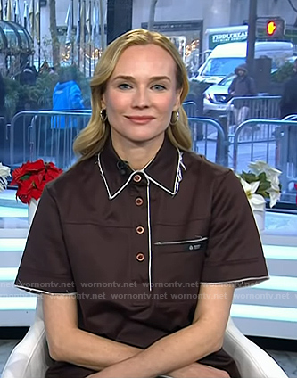 Diane Kruger's brown polo top on Today