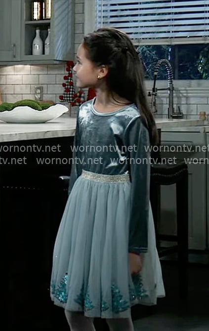 Donna's velvet Christmas dress on General Hospital
