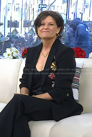 Dr. Mindy Pelz's black floral blazer on Today