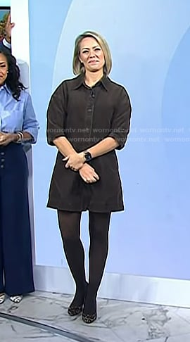 Dylan's brown corduroy shirtdress on Today
