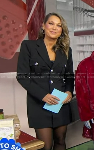 Ginger's black blazer dress on Good Morning America