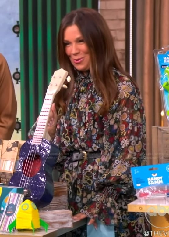 Gretta Monahan's floral print maxi dress on The View
