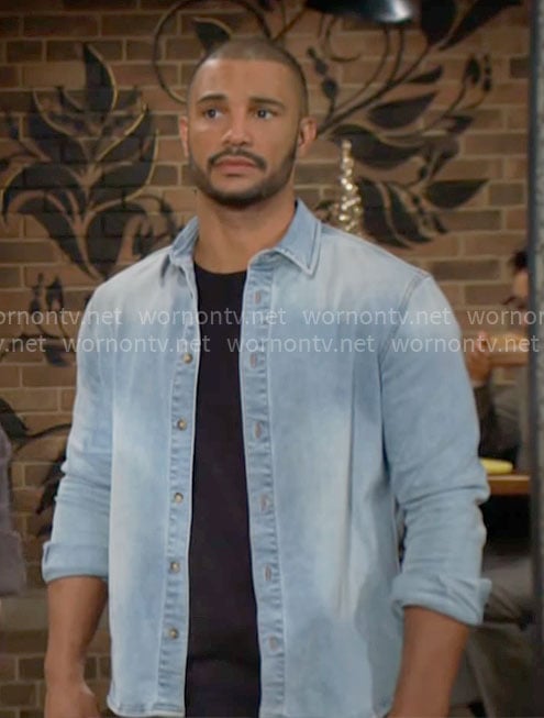 Holden's denim shirt on The Young and the Restless