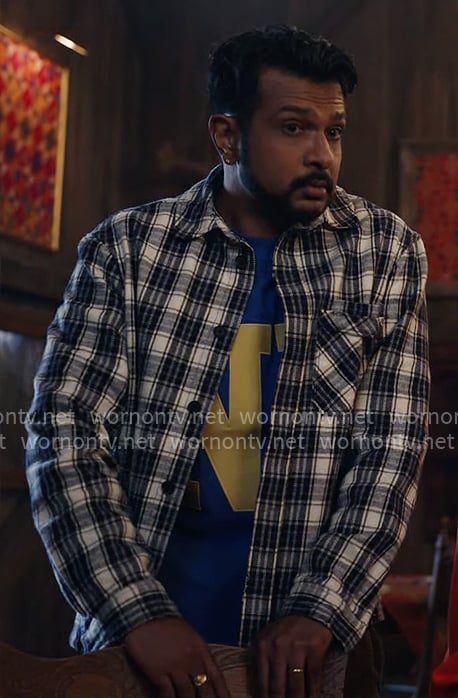 Jay's plaid overshirt on Ghosts