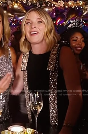 Jenna's black embellished bow strap dress on Today
