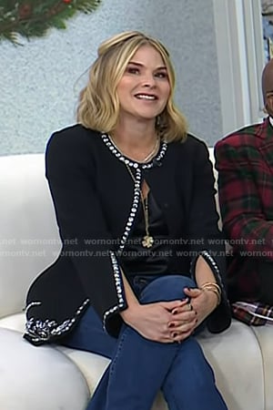 Jenna's black rhinestone embellished jacket on Today