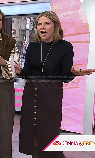 Jenna's brown knit pencil skirt on Today