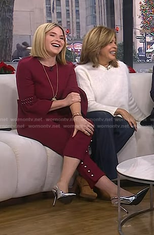Jenna's silver slingback pumps on Today