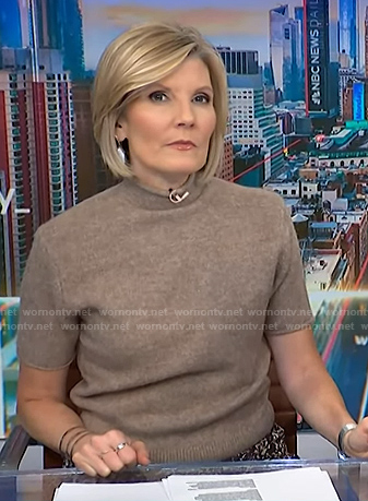 Kate's short sleeve mock neck sweater on NBC News Daily