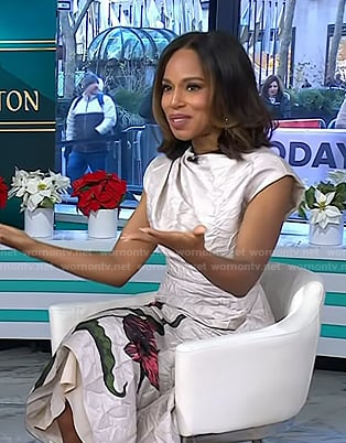Kerry Washington's white floral print dress on Today