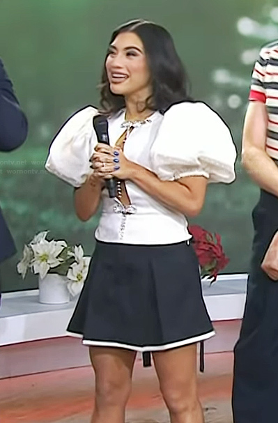 Kirstin Maldonado's white puff sleeve top on Today