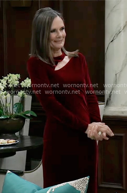 Lucy's red velvet dress on General Hospital