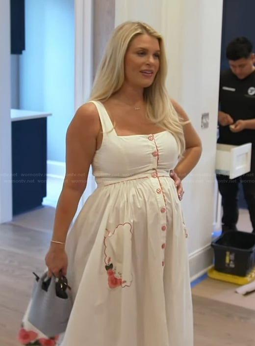 Madison's white floral embroidered dress on Southern Charm