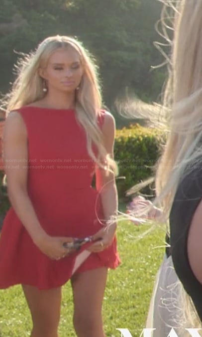 Miranda's red flare mini dress on The Kardashians