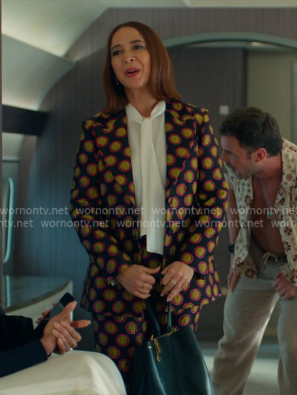 Molly's polka dot jacquard suit on Loot