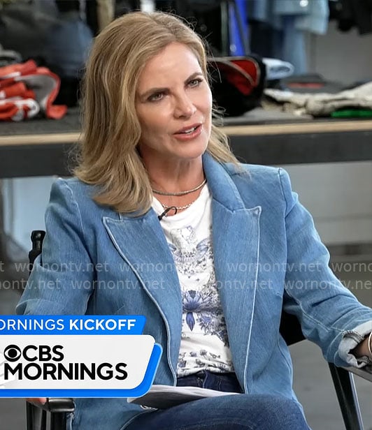 Natalie Morales' denim blazer on CBS Mornings