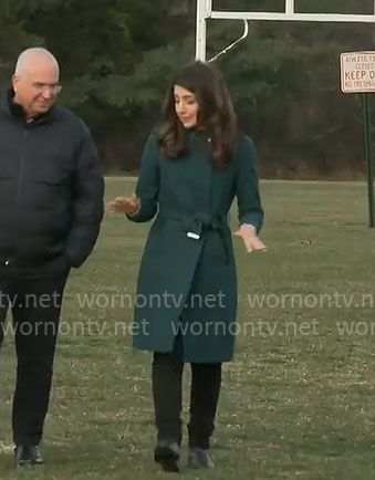 Nicole Sganga's green coat on CBS Mornings
