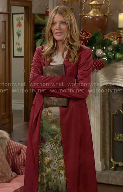 Phyllis's red satin coat on The Young and the Restless