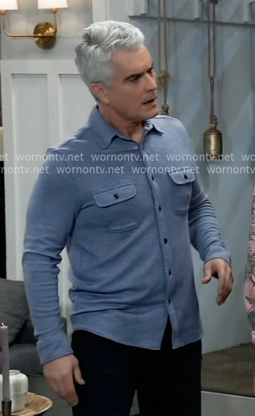 Ric's blue button down shirt on General Hospital