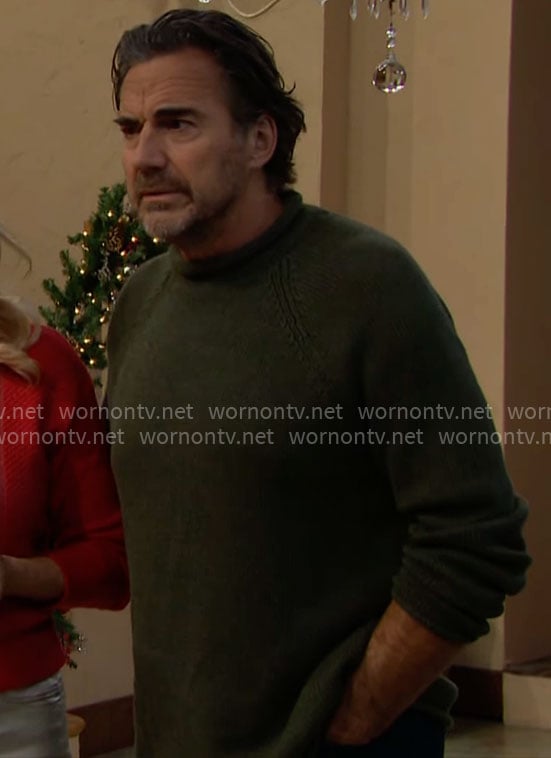 Ridge's green sweater on The Bold and the Beautiful