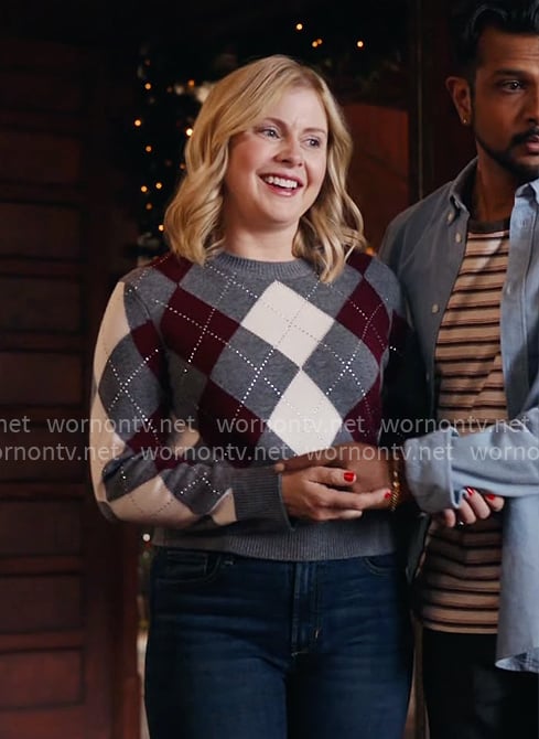 Sam's argyle sweater on Ghosts