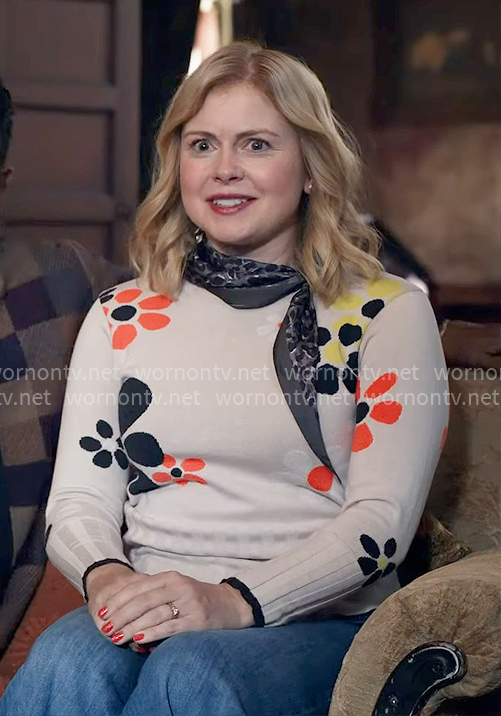 Sam's flower print sweater on Ghosts