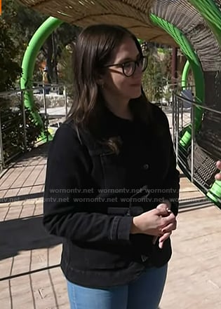 Savannah's black belted denim jacket on Today