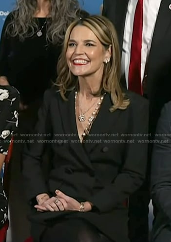 Savannah's black tuxedo blazer dress on Today