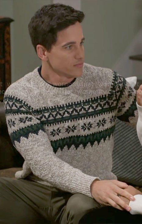 Smitty's fair isle print sweater on Beyond the Gates