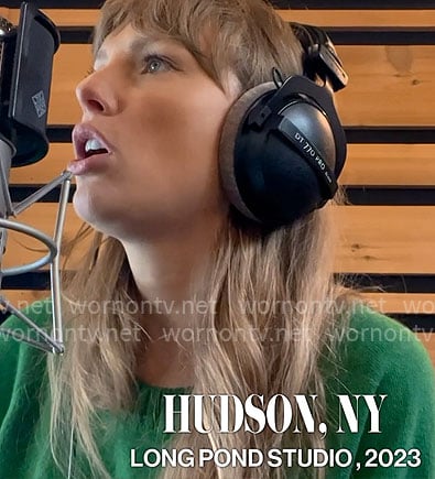 Taylor Swift's green sweater on The End of an Era