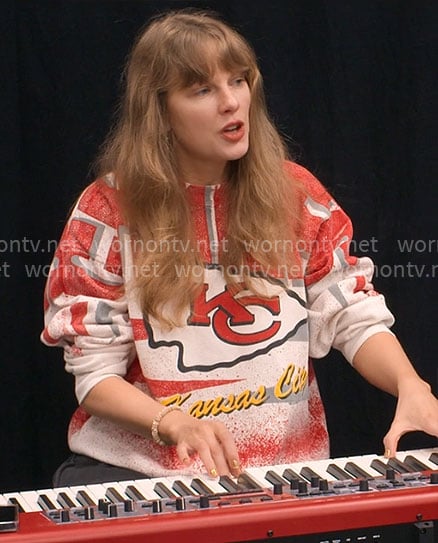 Taylor Swift's KC sweatshirt on The End of an Era