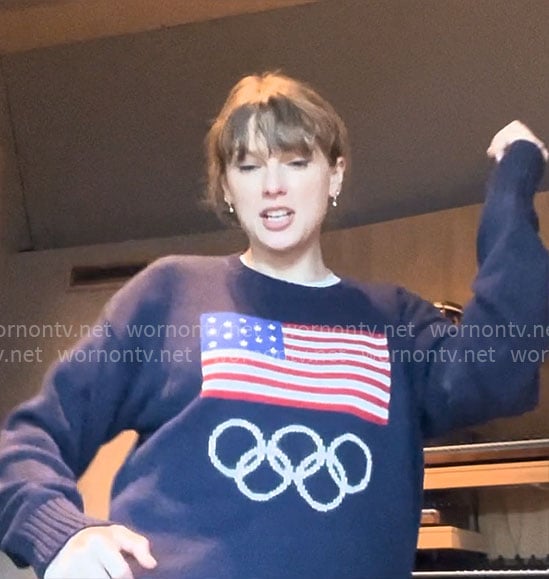 Taylor Swift's USA flag sweater on The End of an Era