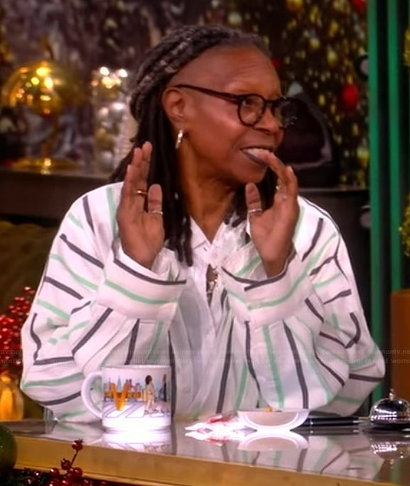 Whoopi's striped blouse on The View