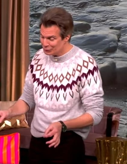 Adam Glassman's gray fairisle sweater on The View