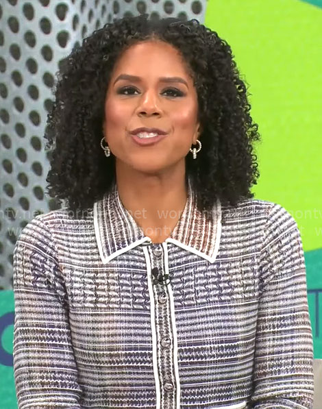 Adriana Diaz's knit shirtdress on CBS Mornings