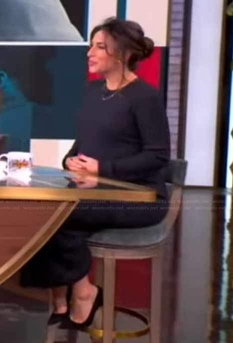 Alyssa's gray cable-knit dress on The View