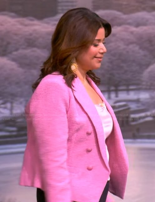 Ana's pink tweed blazer on The View
