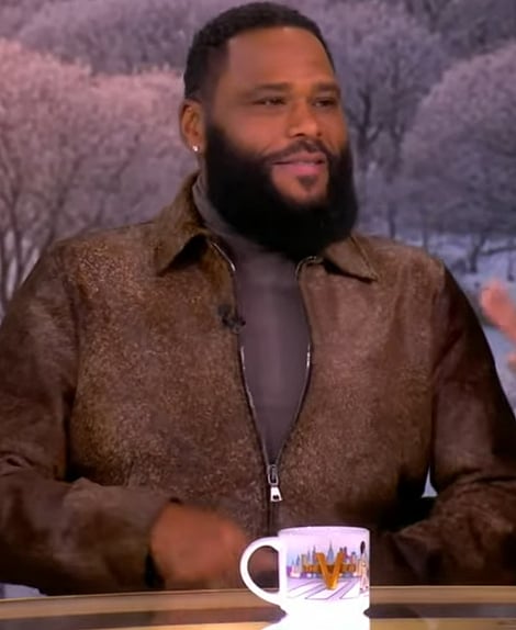 Anthony Anderson's brown metallic jacket on The View