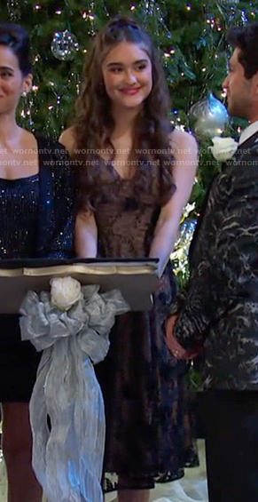 Ari's floral lace dress on Days of our Lives