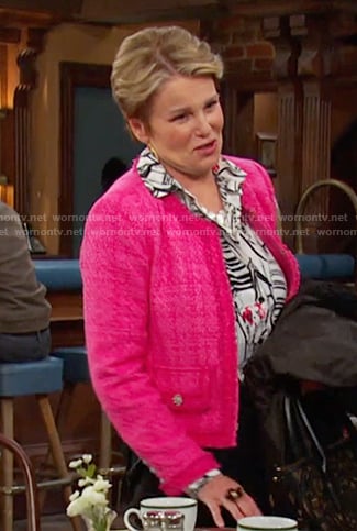 Bonnie's pink tweed jacket on Days of our Lives