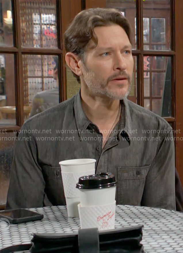 Daniel's grey button down shirt on The Young and the Restless
