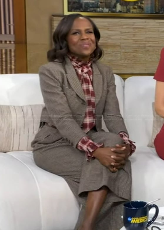 Deborah's red plaid blouse on Good Morning America